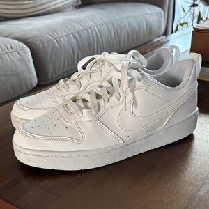 Nike All-White Leather Sneakers